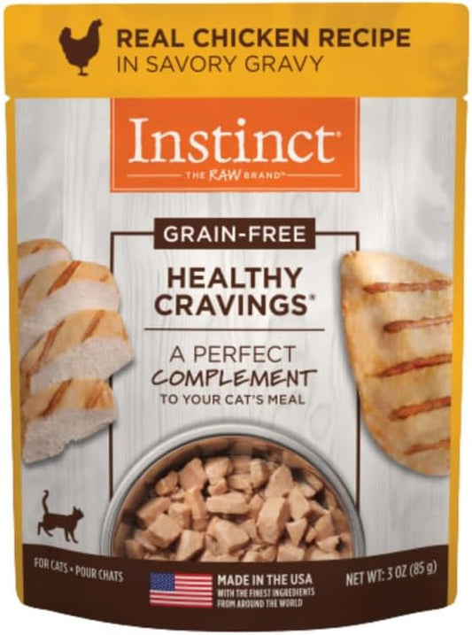 Healthy Cravings Grain Free Real Chicken Recipe Natural Wet Cat Food Topper by Nature'S Variety, 3 Ounce (Pack of 24)